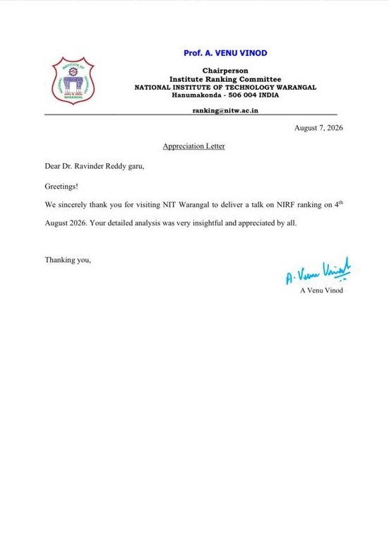 Institutional appreciation letter from IIQA’s public collection